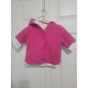 Baby B'gosh Pink Quilted Hooded Jacket 12 Month